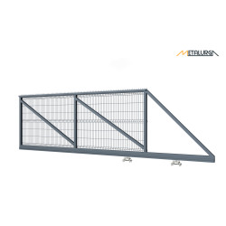 Segmentiniai stumdomi kiemo vartai 4x1.2m Segmentiniai stumdomi kiemo vartai 4x1.2m