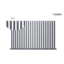 Metalinė tvora ŠUKOS FLAT 60x40 (60 mm) Metalinė tvora ŠUKOS FLAT 60x40 (60 mm)