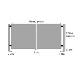 Segmentiniai varstomi kiemo vartai 5x1.7m 6