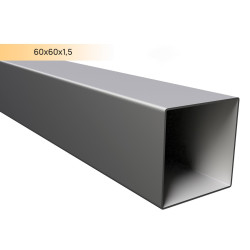 Stačiakampis vamzdis 60x60x1.5 mm CINK DX51D 6m 2