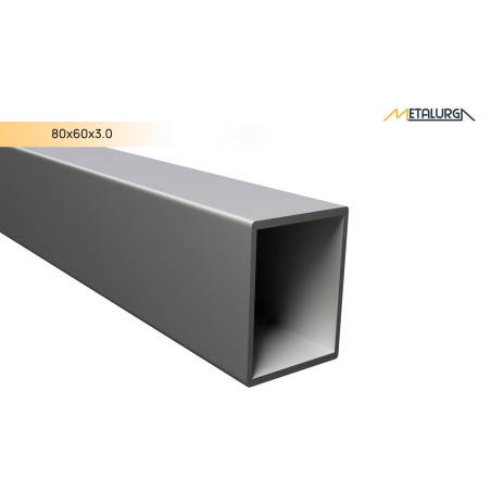 Stačiakampis vamzdis 80x60x3 mm CINK DX51D 7,2m