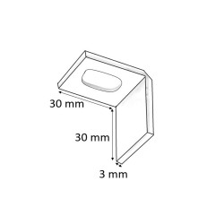 Tvirtinimo detalė (kampas) 30x30x3 cinkuota RAL7016 (Blizgi) 2 Tvirtinimo detalė (kampas) 30x30x3 cinkuota RAL7016 (Blizgi) 2