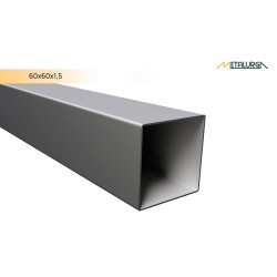 Stačiakampis vamzdis 60x60x1.5 mm CINK DX51D 6m 3