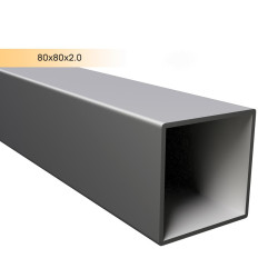 Stačiakampis vamzdis 80x80x2 mm CINK DX51D 6m 2
