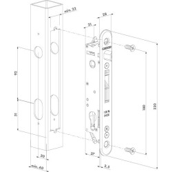 Elektro magnetinė sklendė MCM 12V su atmintim 4