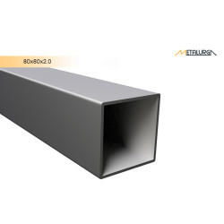 Stačiakampis vamzdis 80x80x2 mm CINK DX51D 6m 3 Stačiakampis vamzdis 80x80x2 mm CINK DX51D 6m 3