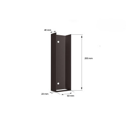 Pamato laikiklis RAL8019 RUDAS MATINIS U60X200 metalinis 6 Pamato laikiklis RAL8019 RUDAS MATINIS U60X200 metalinis 6