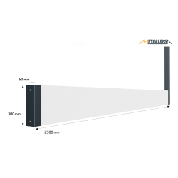 Surenkamas tvoros pamatas 300x2980 lygus