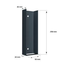 Pamato laikiklis RAL7016 PILKAS BLIZGUS 50X250 metalinis (antracito pamatui) 8 Pamato laikiklis RAL7016 PILKAS BLIZGUS 50X250 metalinis (antracito pamatui) 8