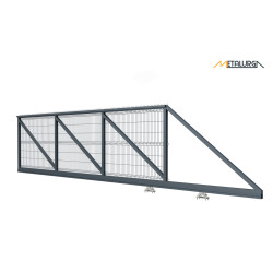 Segmentiniai stumdomi kiemo vartai 5x1.5m Segmentiniai stumdomi kiemo vartai 5x1.5m