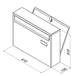 Pašto dėžutė PD 920 RAL7016