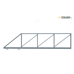 Stumdomi kiemo vartai be užpildo 5x1.2m 60x60