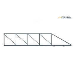 Stumdomi kiemo vartai be užpildo 6x1.2m 60x60