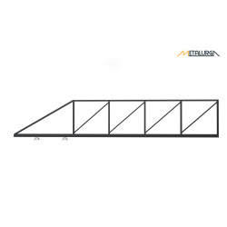 Stumdomi kiemo vartai be užpildo 6x1.2m 60x60