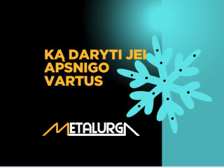 Stumdomų vartų priežiūra žiemos metu